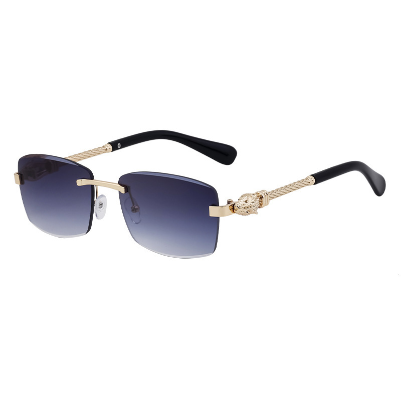 Designer Luxury Sunglasses - 2026 Men's Leopard Headframe Frameless Sunglasses - Retro High-end Sunglasses - Trendy Fashionable Casual Outdoor