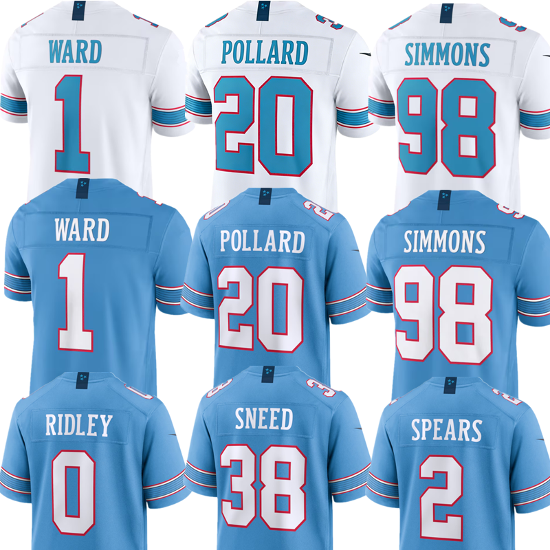 Cameron Ward Steve McNair Treylon Burks Gunnar Helm Xavier Woods Sebastian Joseph-Day Roger McCreary Calvin 0 Ridley Jeremiyah Love Custom titan Football Jersey