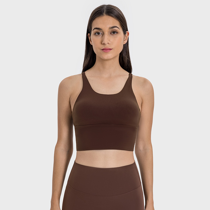 New backless Solid Color sports bra for women backless fitness yoga bra, thin camisole vest summer top free shipping