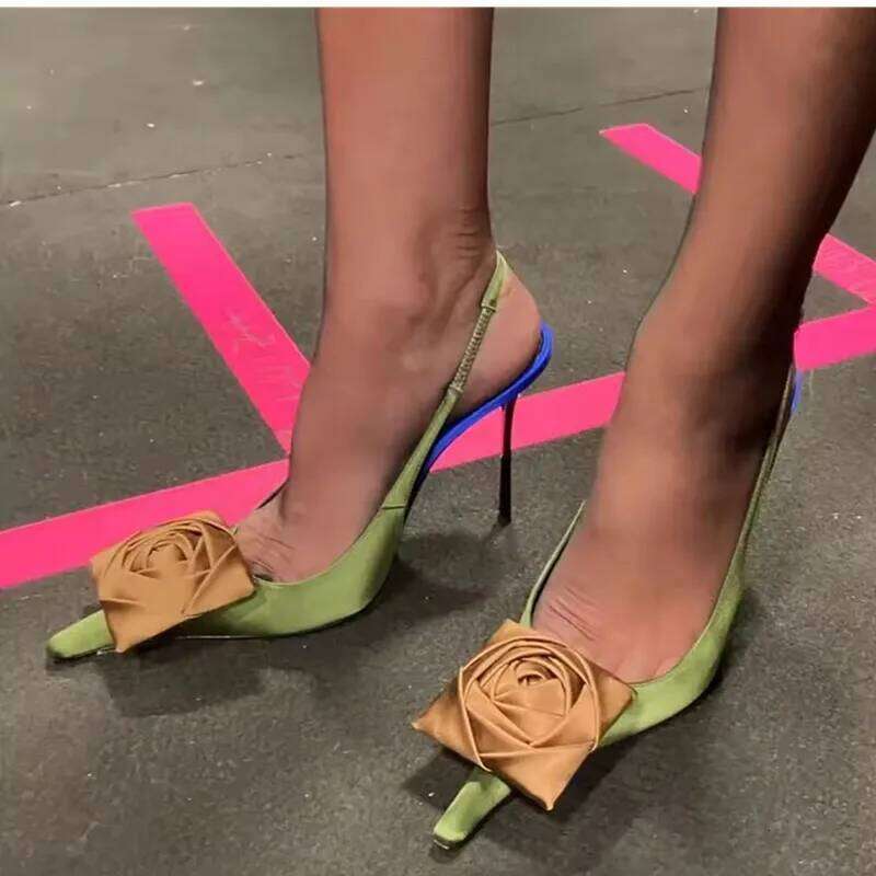 2026 Women Sexy Pointed Toe High Heeled Shoes For Woman's Thin Heels Slip-On Summer Pumps Luxury Lady Black Wedding Party Sandal