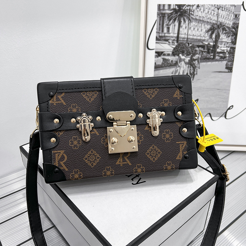 New Vintage Printed Small Box Single Shoulder Cross-Body Bag Printed Mini Bag 2026