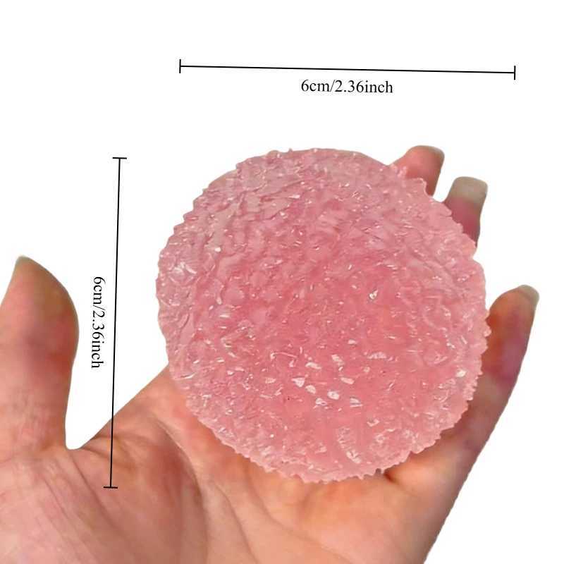 Squishy Ice Ball Maltose Fidgets Toy Super Soft Pink Mochi Slow-rebound Squeeze Toy Anti-Stress Toy for Adults Hand Exercise H260402
