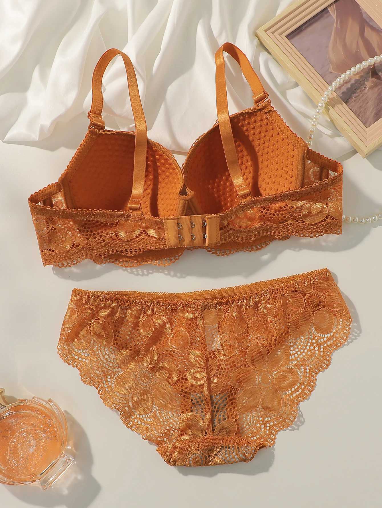 Lace daily solid color set gathers and lifts lingerie 2-piece set womens lingerie new product A2123 Z260402