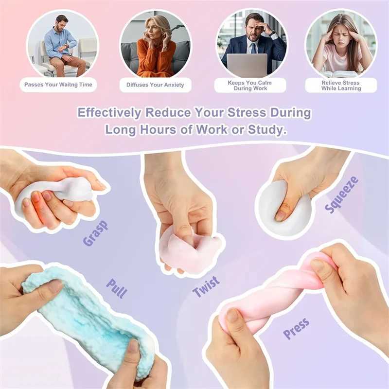 Shapeable Vacuum Squishies Sand Ball Grape Stress Ball Stress Relief Noisy Ball Desktop Squeezing Soothing Toy Birthday Gift H260402