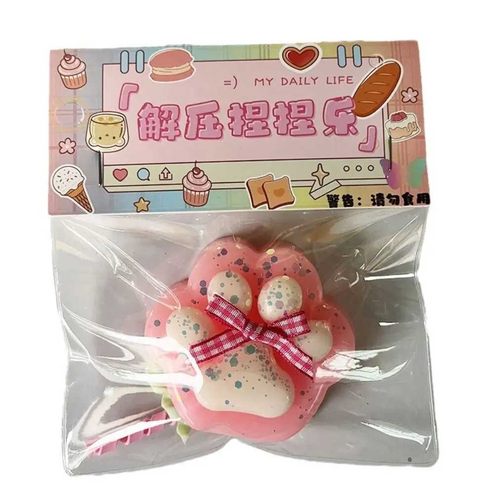 Super Large Cat Paw Squeeze Toy Kneading Transparent Cartoon Fidget Toy Slow Rebound Handmade Cat Paw Pinch Toy Practical Jokes H260402