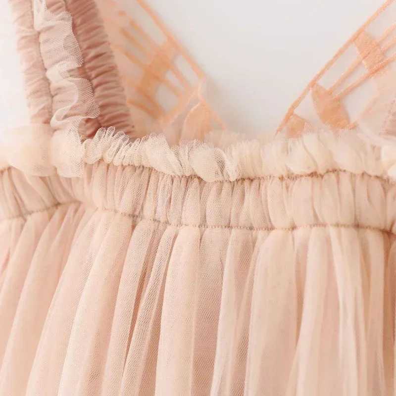 Summer 3D Angel Wings Fairy Princess Tulle Dress Birthday Strap Dress For Baby Girl Clothes Mesh Tutu Dresses Kid Party Costume H260402