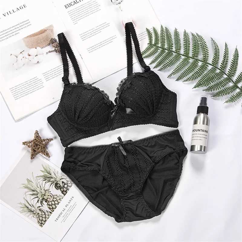 Wireless Bra Set Japanese Fashion Underwear Lace Push Up Bra Sets Pure Desire Soft Brassiere Cute Sweet Girls Lingerie Sets Z260402