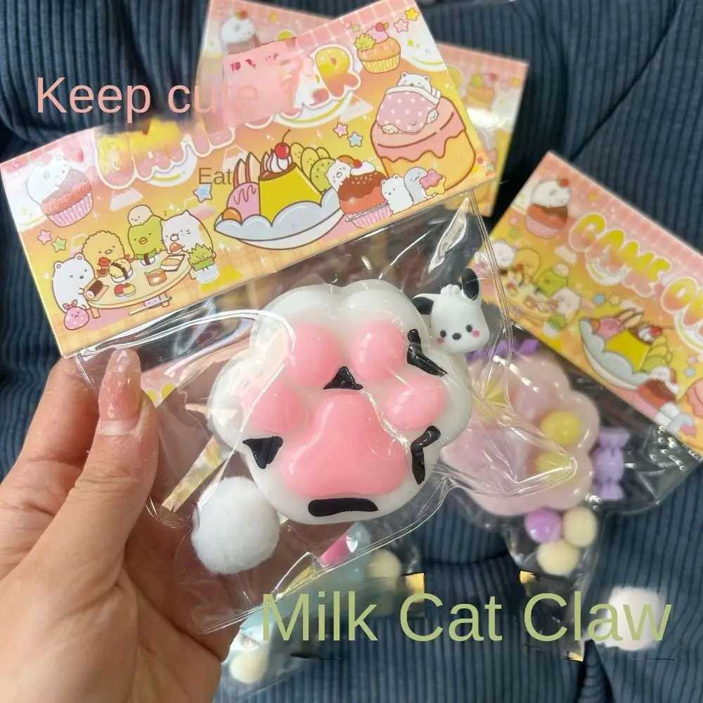 NEW Fidget Toy Anti-stress Mini Kawaii Cat Paw TPR Small Cat Paw Cute Pink Cat Foot Pinch Decompression Toy Squeeze Toys H260402