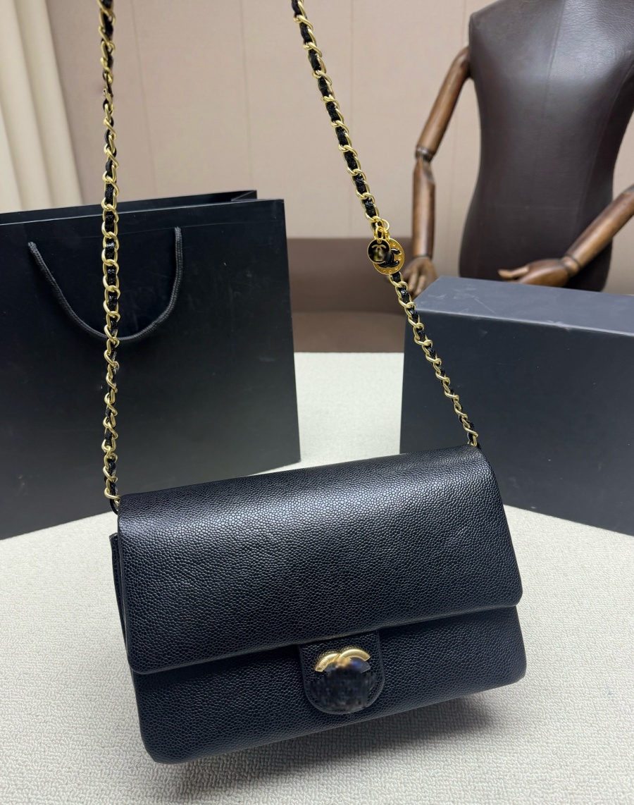 Top quality caviar bag designer shoulder bag ladies genuine leather mobile phone bag outdoor leisure travel 3D Bluetooth mobile phone call surround mute headphones