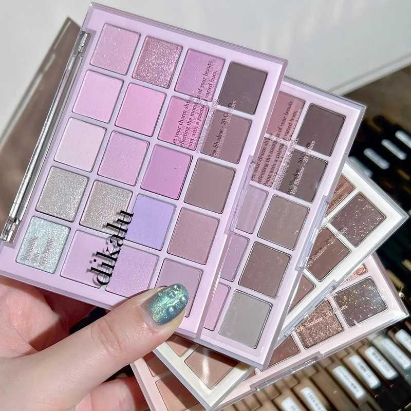 20 Colors Low Saturation Korean Eyeshadow Palette Purple Matte Pearlescent Long Lasting Waterproof Glitter Eye Shadow Eye Makeup H260402