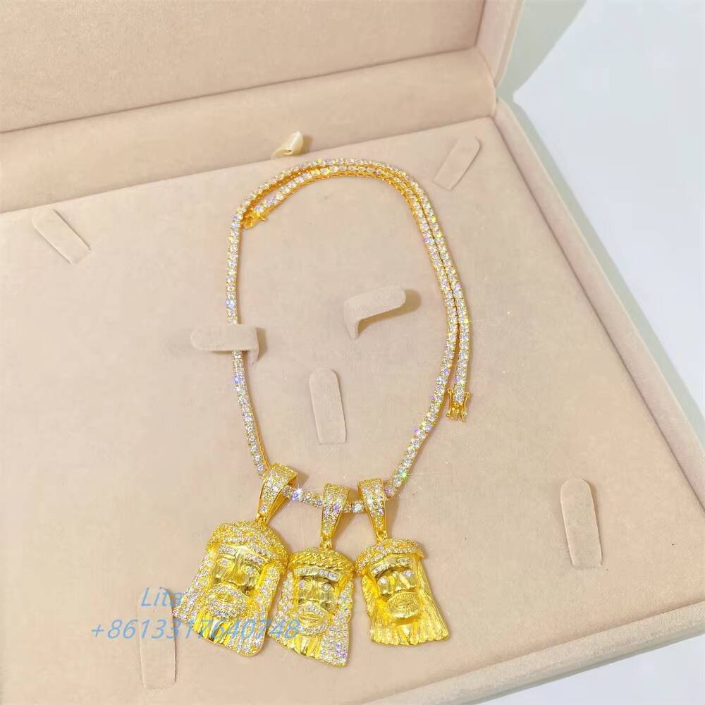 Hot Sale Luxury 18 20 22 24 Men Women Necklace Real Gold 10k 3mm Moissanite Tennis Chain