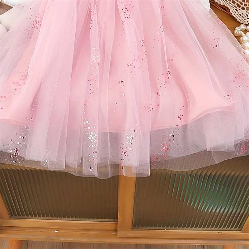 Sweet Baby Girl Birthday Party Evening Dress Children Summer Sleeveless Fairy Princess Gauze Dresses Fashion Toddler Kid Costume H260402