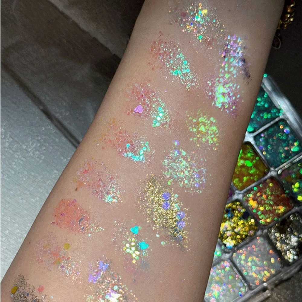 Sixteen-color sparkling magic eyeshadow palette pearl matte bright ground color Korean makeup eyeshadow stage performance H260402