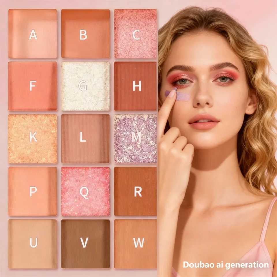 MUGELUUN Pink Eyeshadow Palette Lucky Style with Stunning Matte Shimmer Shades Versatile for Everyday and Special Occ 25 Color H260402