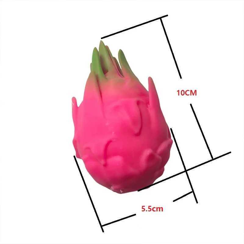 Funny Decompression Vent Dragon Fruit Squeeze Ball Gift Squishy Squeeze Stress Reliever Fidget Sensory Toy Simulation Fruit Food H260402