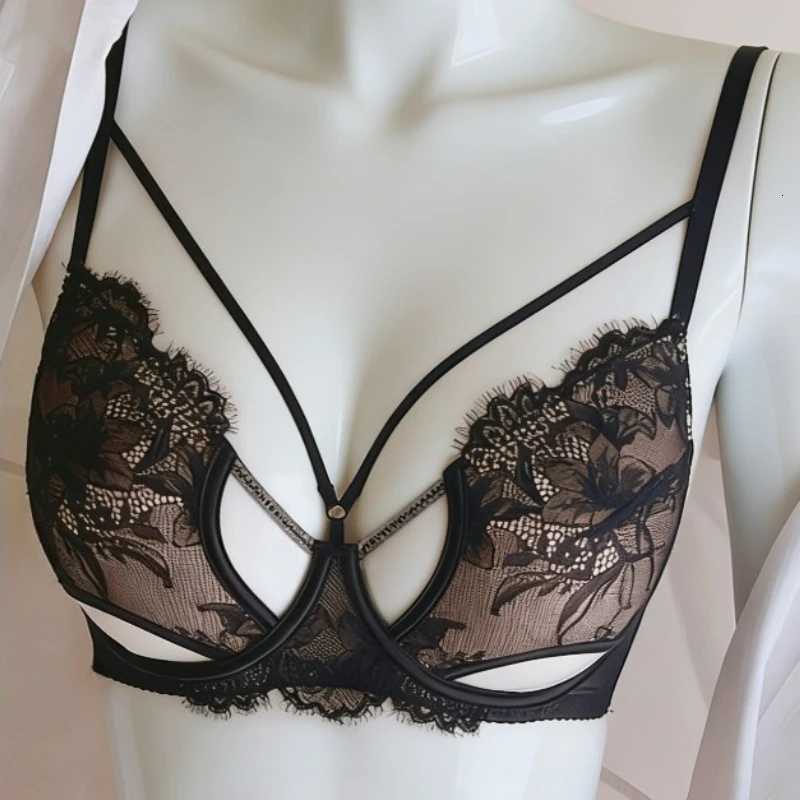 Latin Style Lingerie Set Ultra Thin Lace Minimizer Bra - Push Up Reducing for Large Bust with Gathering BANERDANNI AB Z260402