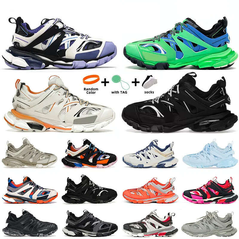 Designer Triple Track Casual Sneakers Black White Green Crystal Outsole Running Shoes Mens Womens Outdoors Trainers