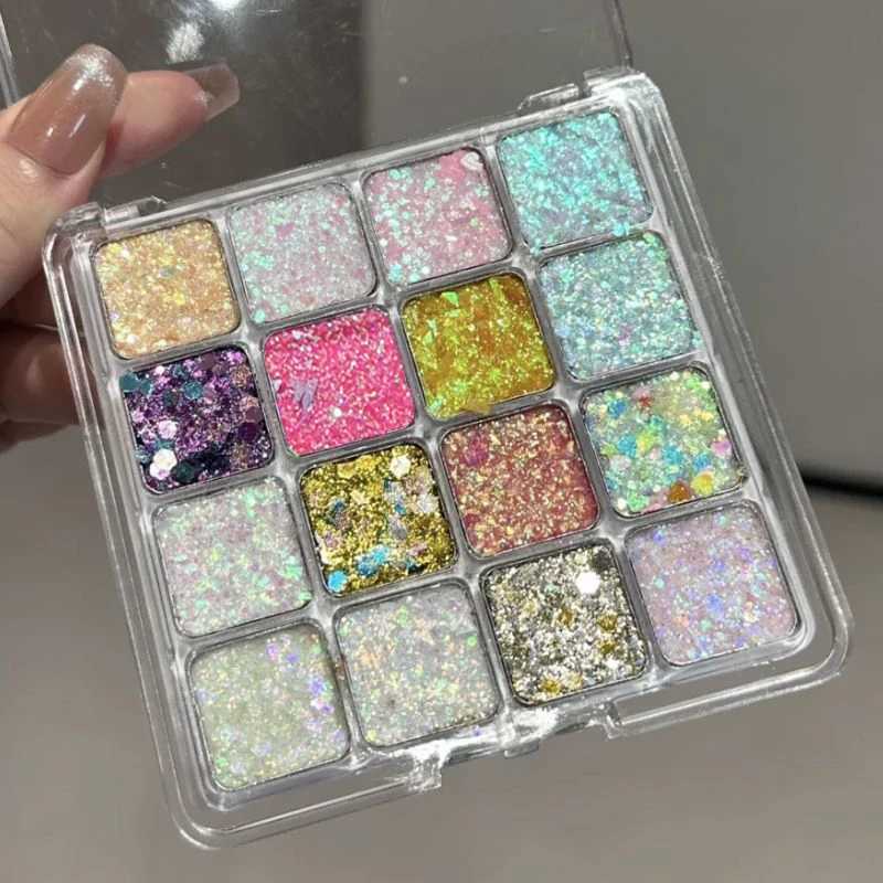 Sixteen-color sparkling magic eyeshadow palette pearl matte bright ground color Korean makeup eyeshadow stage performance H260402