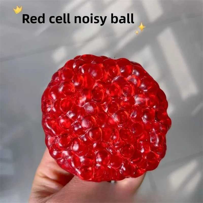 1PC Funny Squishy Stress Ball - Sensory Fidget Toy for Anxiety Relief Ice Beads Texture Relaxation Squeeze Toy for Kids Adults H260402