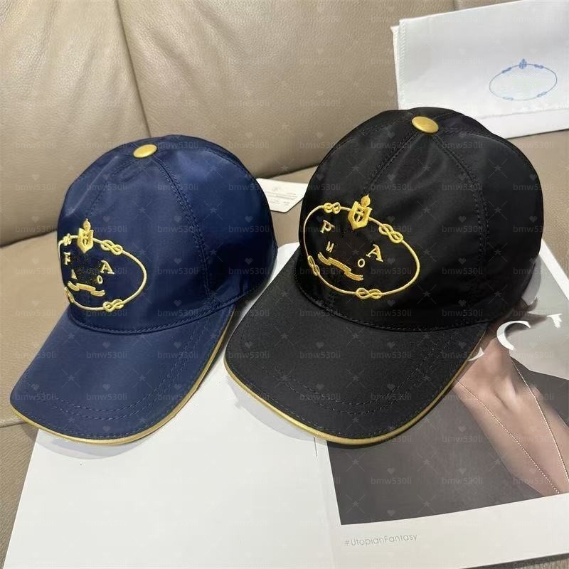 New Original Baseball Cap For Men Women Luxurious Gold Thread Detailed Embroidery On Designer Canvas Fabric Hat Top-grade Cowhide With Pure Cotton Lining Inside Caps
