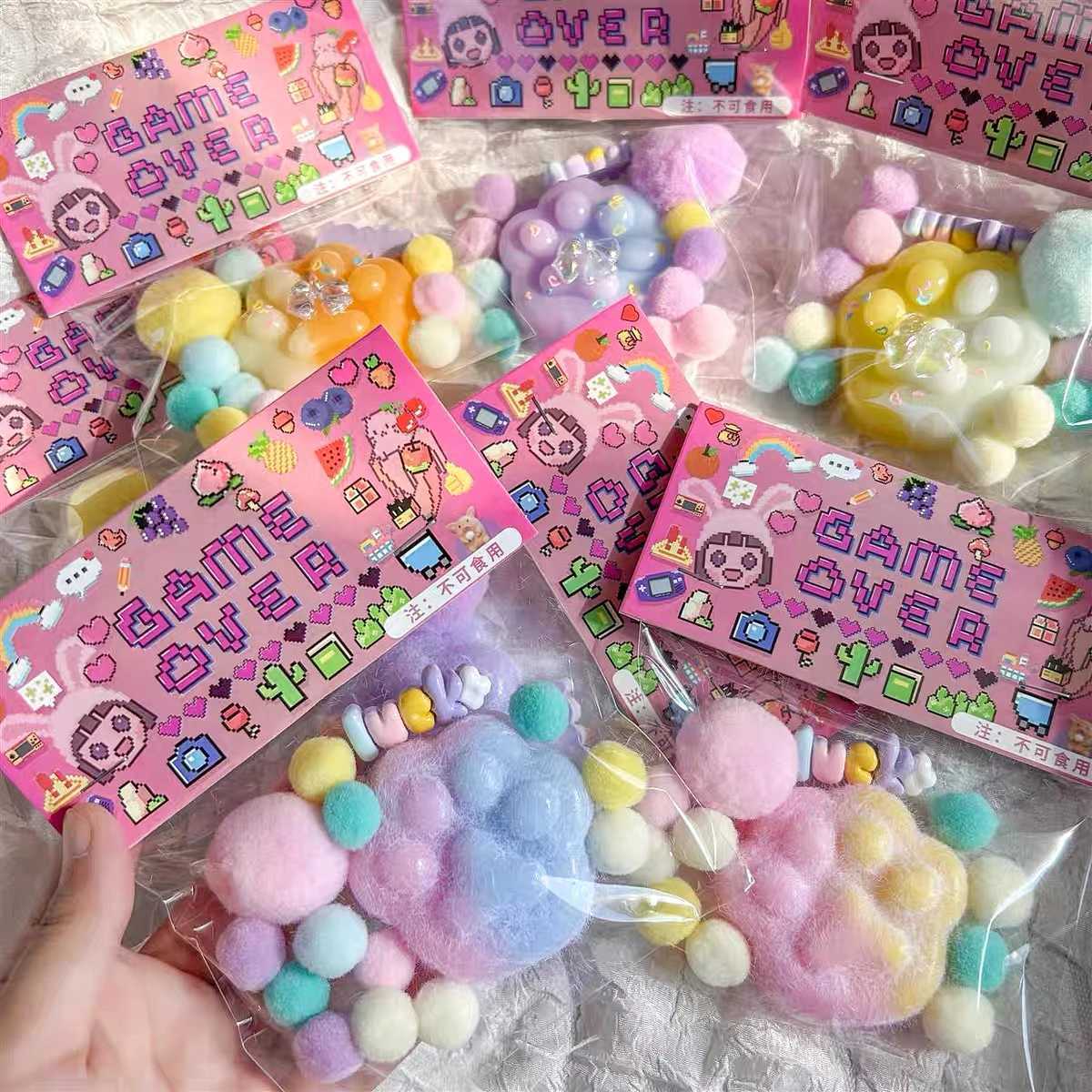 Soft Cat Paw Taba Squishy Fidget Toy Cute Cat Paws Squeeze Toys Slow Rebound Decompression Toy Anti Stress Kids Adults Toys H260402