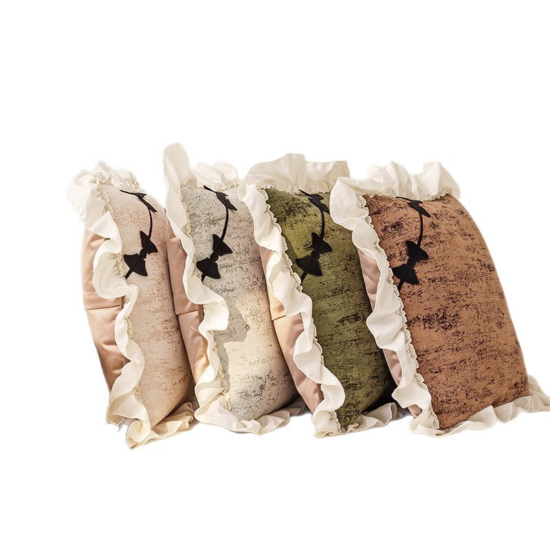 Pillow Case French Style Throw Pillow Cushion Lumbar For Living Room Decor Plush Cushion Cover Without Insert Headboard Pillow