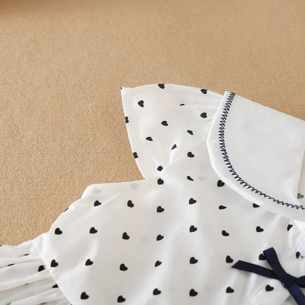 Girls Summer Dress with Polka Dot for 2-6 Years Kids Soft Breathable 100 Cotton Clothes Children Princess Dresses H260402