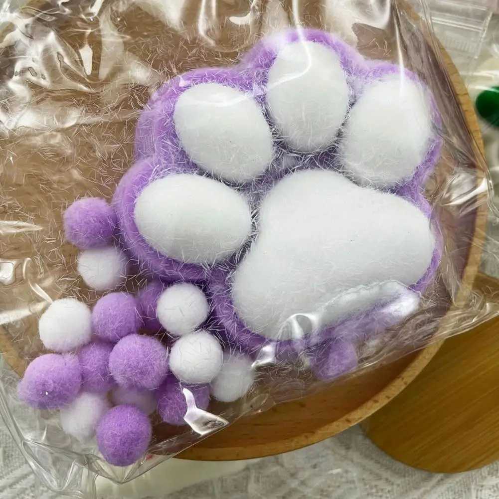 Cat Paw Fidget Toy Colorful Cat Paw Squeeze Toy for Stress Relief Anxiety Soft Tpr Fidget Toy for Kids Teens Adults Portable Pet H260402