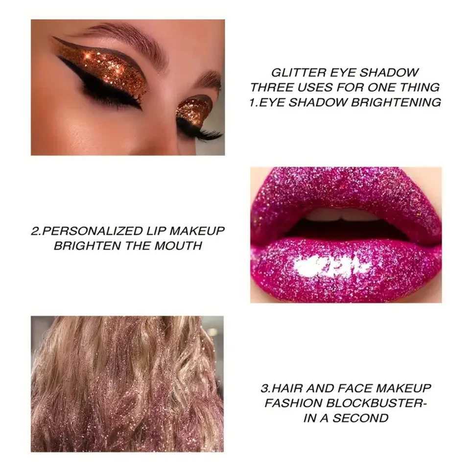 16-Color Glitter Eyeshadow Pumpkin Cherry Blue Purple Shades Bold Party Looks Long-Wear Certified Unisex Skin-Friendly H260402