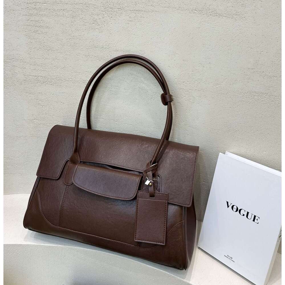 First Layer Vegetable Tanned Cowhide Tote Bag Women Large Capacity Genuine Leather Underarm Bag Luxury Shoulder Bag Ladies Handbag Hot Sale SENYY