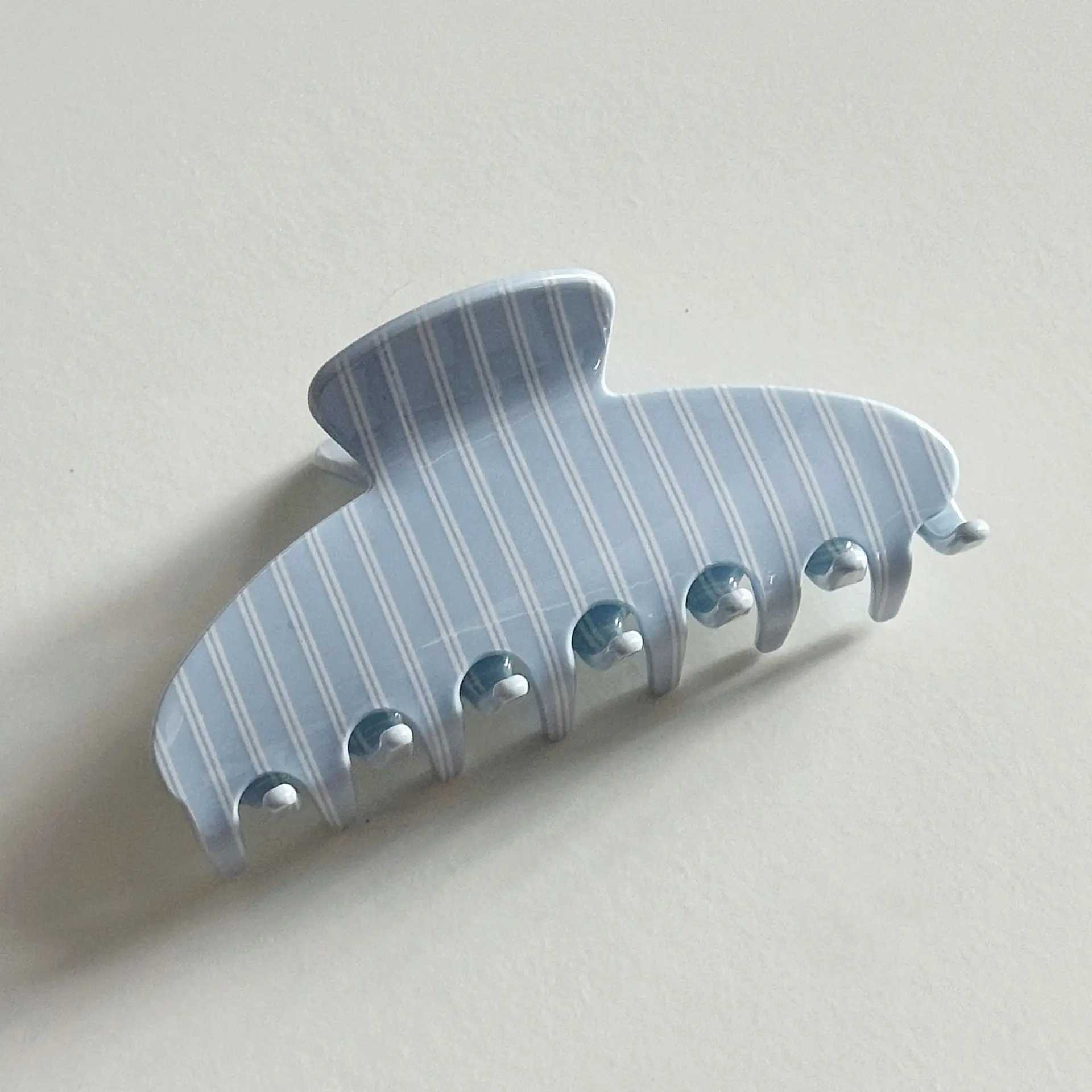 NEW 10CM Large Striped Acetate Hair Claw Classic Retro Claw Clips French Style Hair Clips for Women Girls INS Hair Accessories H260402