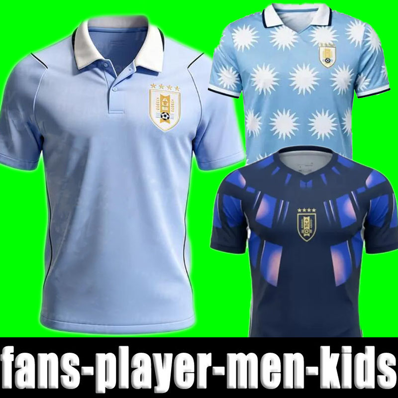 2026 uruguay Soccer Jerseys F. Valverde D.NUEEZ SUAREZ Giorgian de Arrascaeta L.suarez E.cavani N. Nandez Football Shirts kids kit