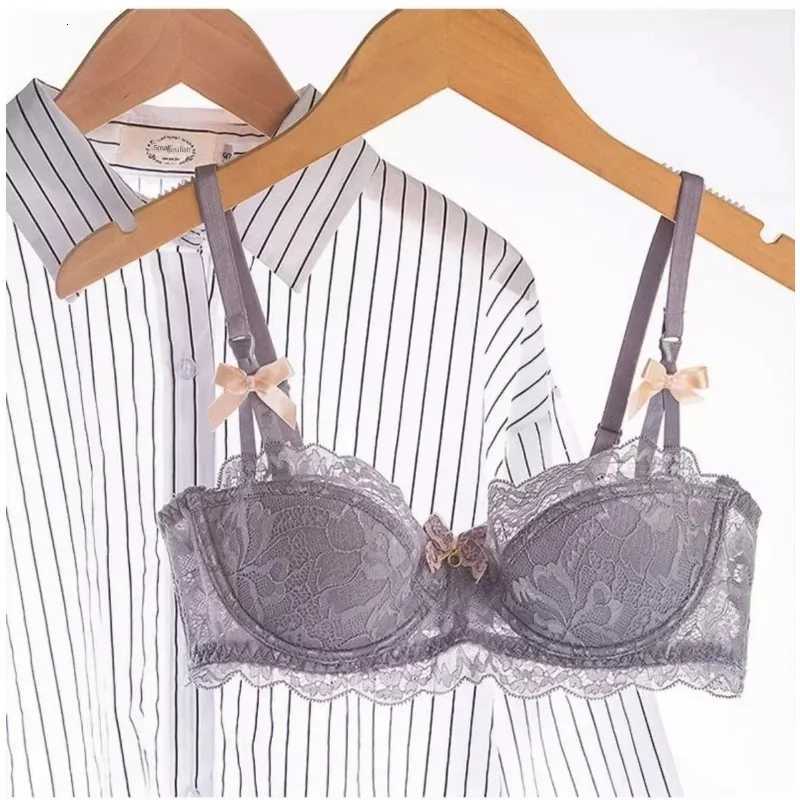 MOYISU Rabbit Ear AB Cup Pure Desire Girl Bra Set Pull-up Bra with Bow Breathable French lace Bra Anti-slip Cup Date Night Z260402