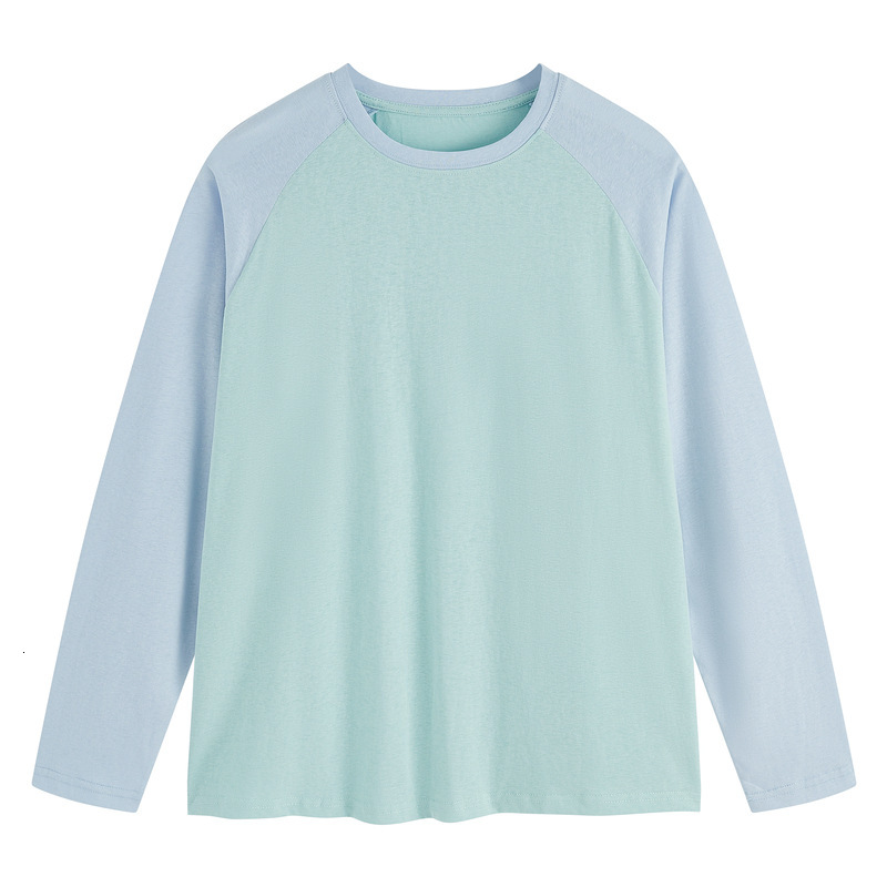"Qilin Men's Wear" Raglan Long Sleeve T-Shirt for Men and Women, Loose Fit, Round Neck, Youthful Casual Top, 2026 Base Shirt