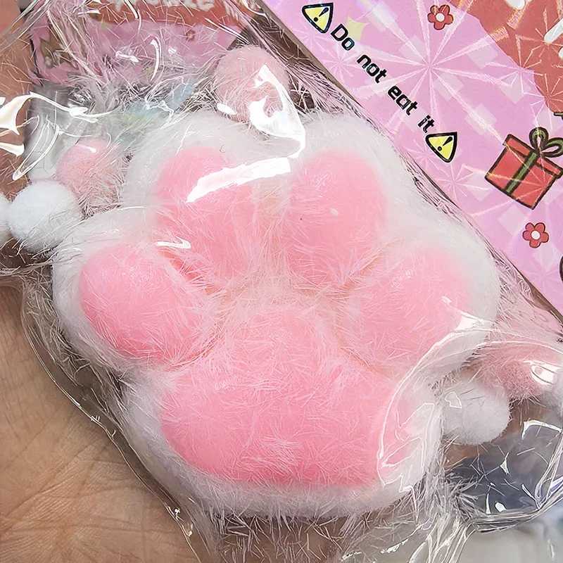 Squeeze Cat Paw Toys Cute Soft Abreact Relief Relax Toys Sticky Decompressing Pinching Cat Paw Stress Relief Squishy Toy Gift H260402