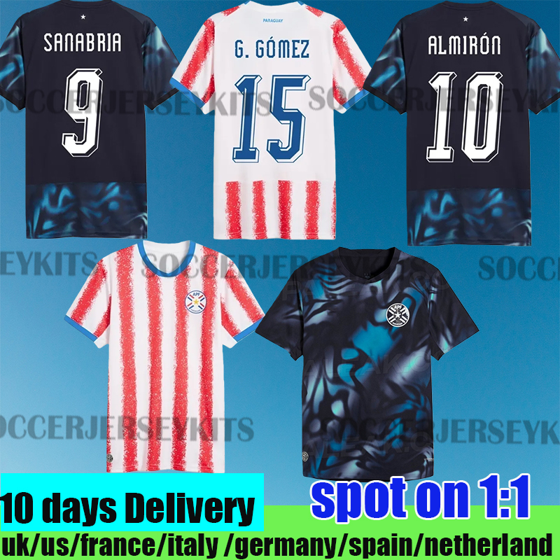S-4XL Paraguay 2026 World Cup Home Away Kit SANABRIA Soccer Jersey ALMIRON G. GOMEZ SOSA ENCISO MAURICIO ALDERETE DIEGO GOMEZ APF Football men shirt uniforms