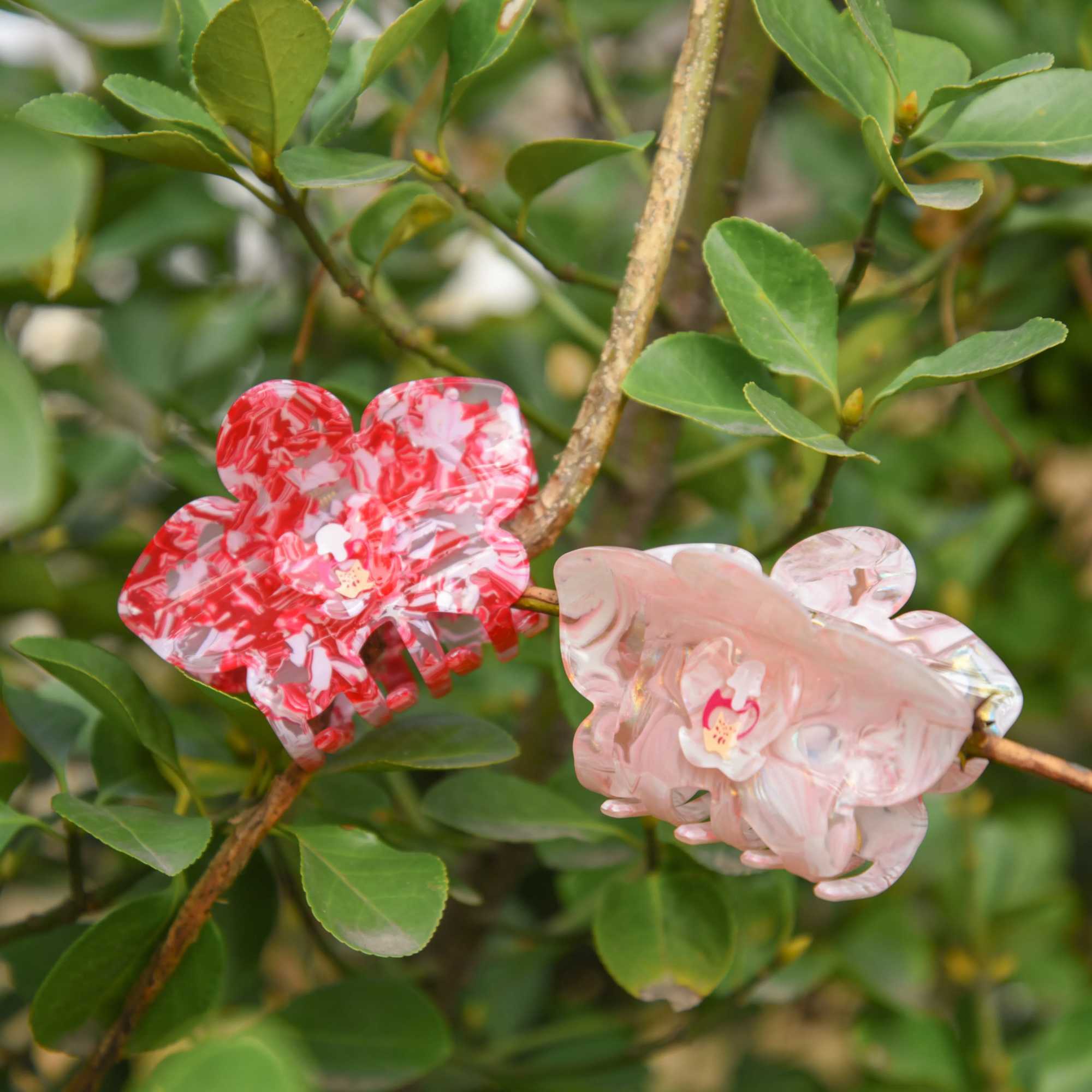 YJL 2026 New Butterfly Orchid Flower Hair Claw Simulated Flower Claw Clip Ins Trendy Hair Clips Hair Accessories for Women Girls H260402