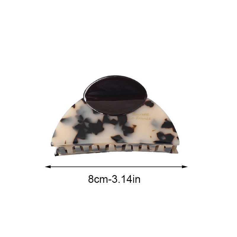 1pc Thick Acetate Piece Hair Clip Shell-style Gilt Amber Claw Clip Sh Clip Hair Accessory H260402