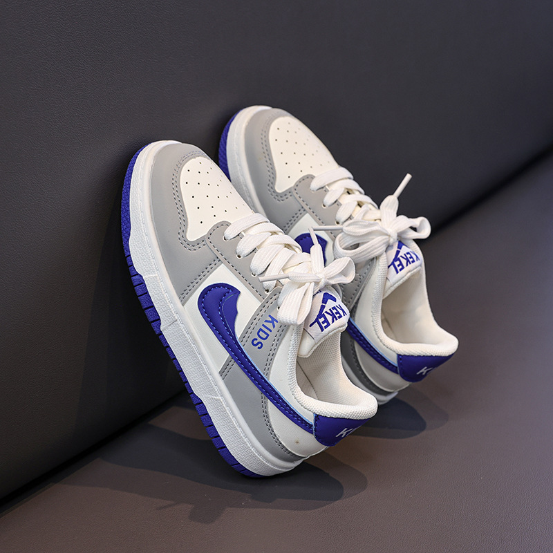 Girls Spring Summer Casual Sneakers Kids Color Block Low Top Skate Shoes Easy Tie Laces for Independent Wear Suitable for School Daily Free Shipping s