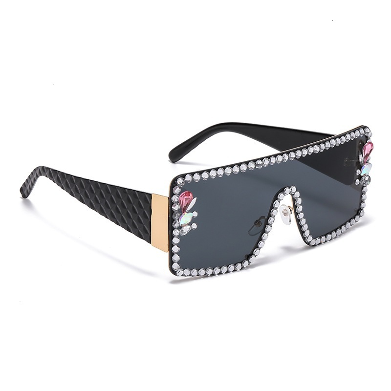 Designer Eyeglasses - Luxury - 2026 Model - Large Frame With Diamonds - Suitable For Women - With UV Protection Function - Crystal Inlay Style