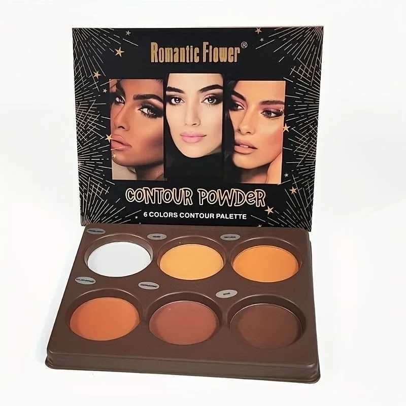 6-Color Powder Contouring Tray Long-Lasting Waterproof Contoured Highlighter Makeup Palette Smooth Illumination Sculpt V-Face H260402