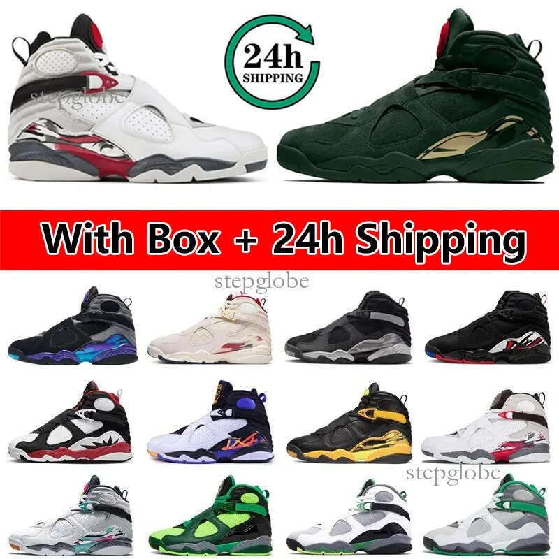 With Box Basketball Shoes 8s designer Mens BIN 23 Bugs Bunny Chrome Aqua Playoffs Winterized Gunsmoke SoleFly x Mi Es Su Casa Taxi Grey Men trainers Sports Sneakers