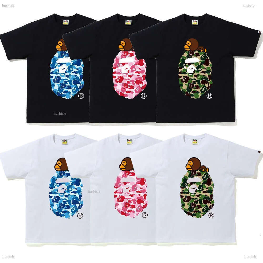 Men Bapp Shirts Designer Summer Branded Bapesmens T Shirt With Sleeping Monkey Camouflage And Ape Head Print Casual Sports Short-sleeve Baps T-shirt For Couples 676