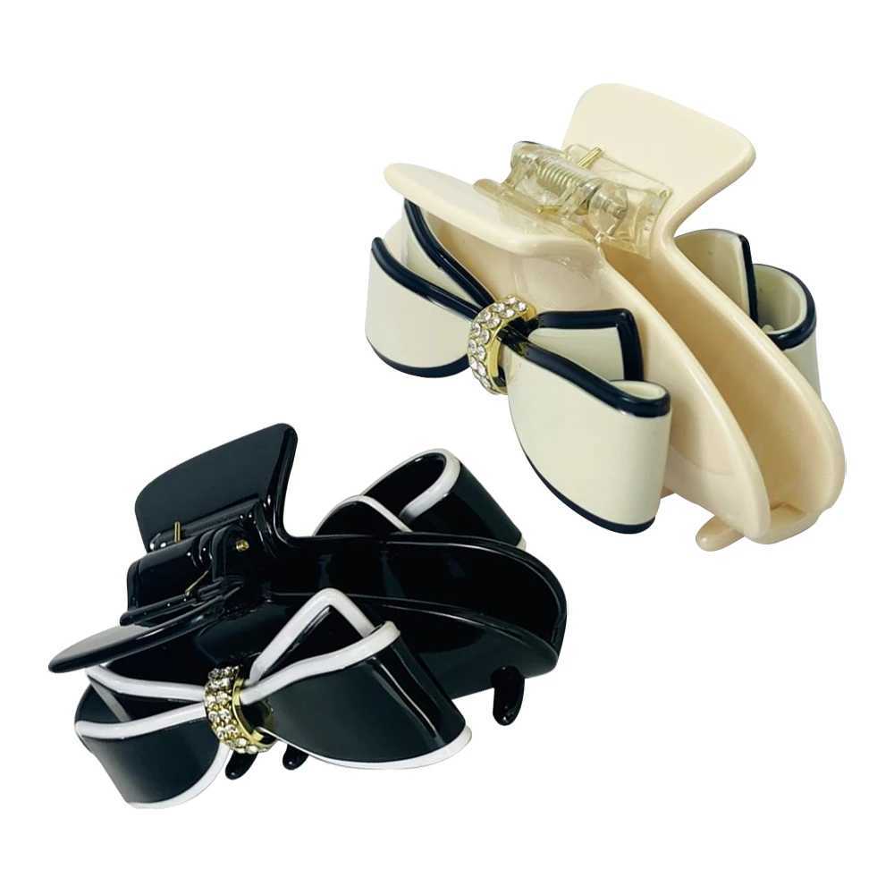 eManco Two Color Hair Clip Radiant Diamonds Grab Clip Safety Acetate Plate Niche Brand Easy To Fix Hair Styles H260402