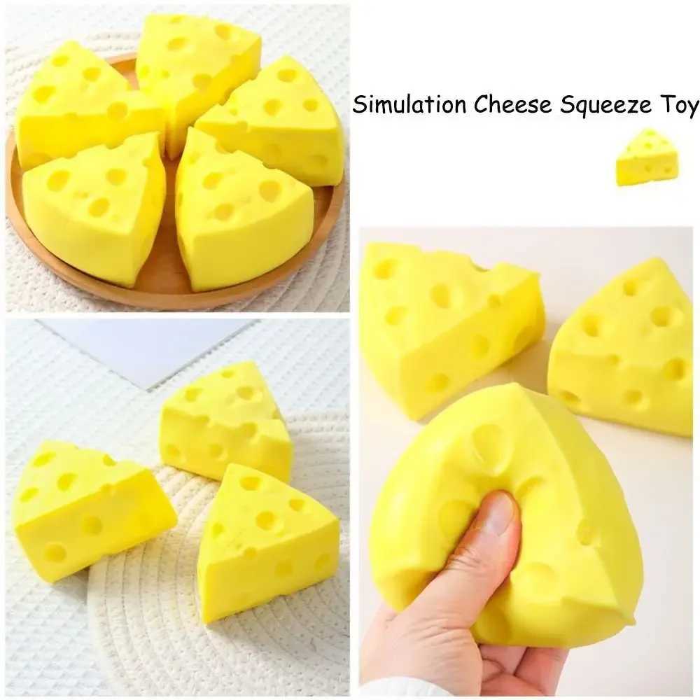 Squeeze Toy Simulation Cheese Squeeze Toys Sticky Soft Decompressing Pinching Cheese Cute Slow Rebound Relief Relax Toys H260402