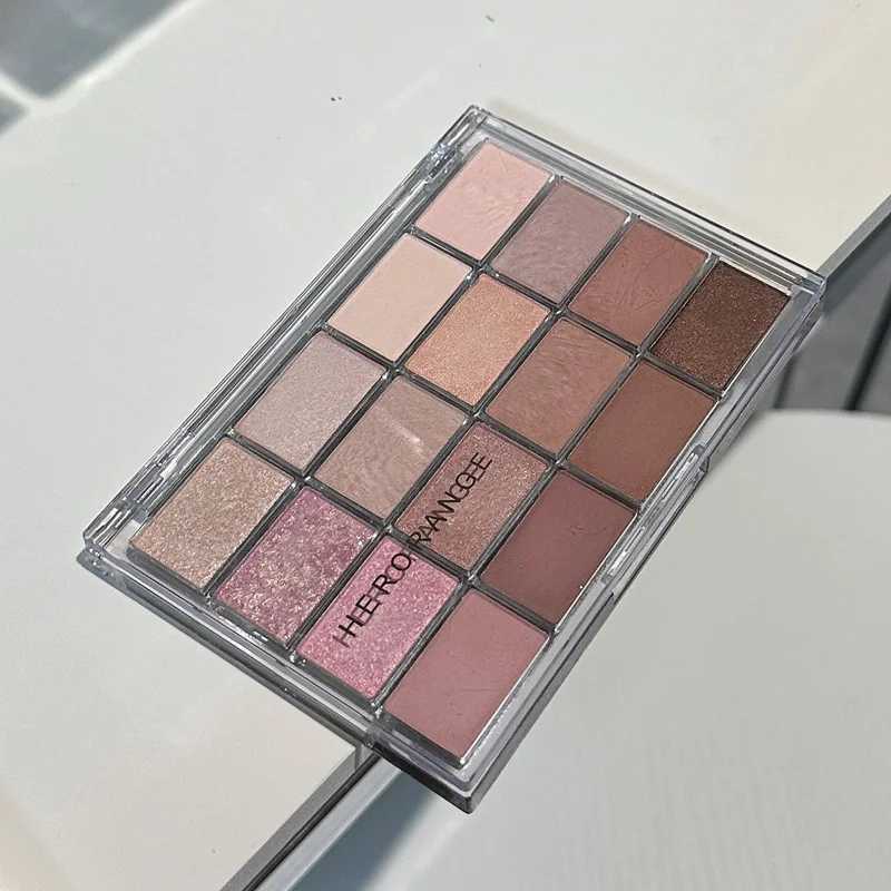 16 Color Lavender Eyeshadow Palette Pearlescent Glitter Matte Earth Color Acrylic Eye Shadows Palette Waterproof Korean Cosmetic H260402