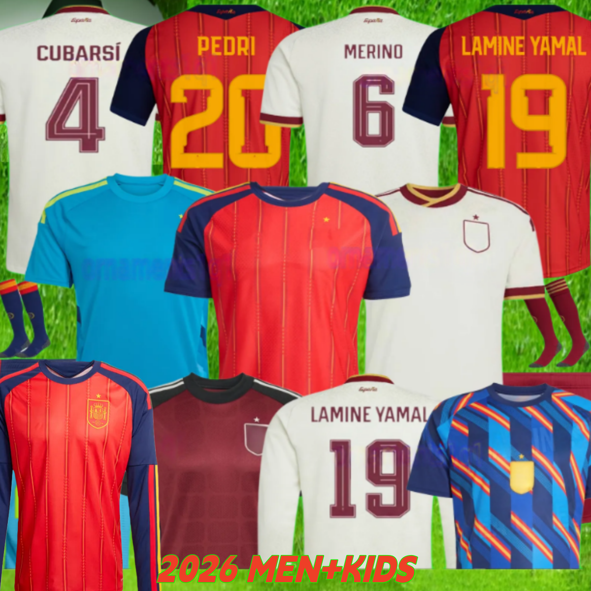 2026 World Cup SPAIN Soccer Jerseys PEDRI GAVI LAMINE YAMAL MORATA Carvajal OLMO FERRAN RODRIGO Jersey SPANISH Men Kid Kit Football Shirt CUBARSI 678