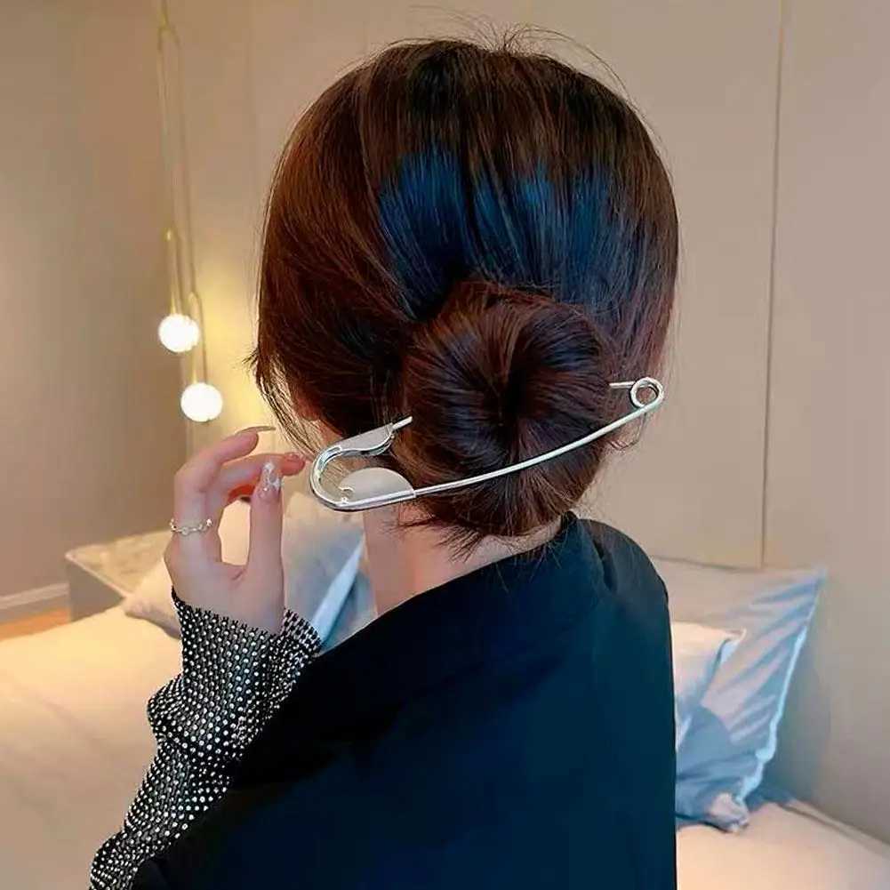 New Large Safety Pin Metal Hair Claws Barrettes For Women Girls Hair Accessories Hairclips Hairpins Headwear Gifts H260402