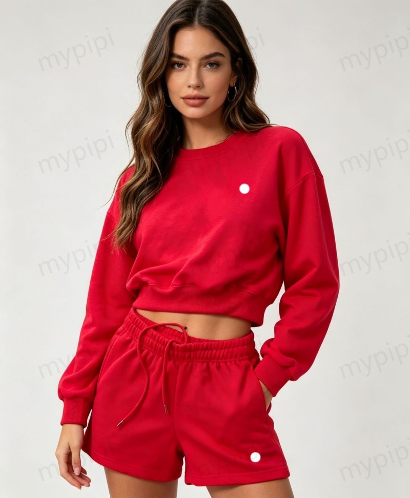 Womens Yoga set cropped Sweatshirt Long sleeved aloTop Round Neck Top Gym aloSweatwear Unisex Casual Sweat Tops Womens hoodie workout sets