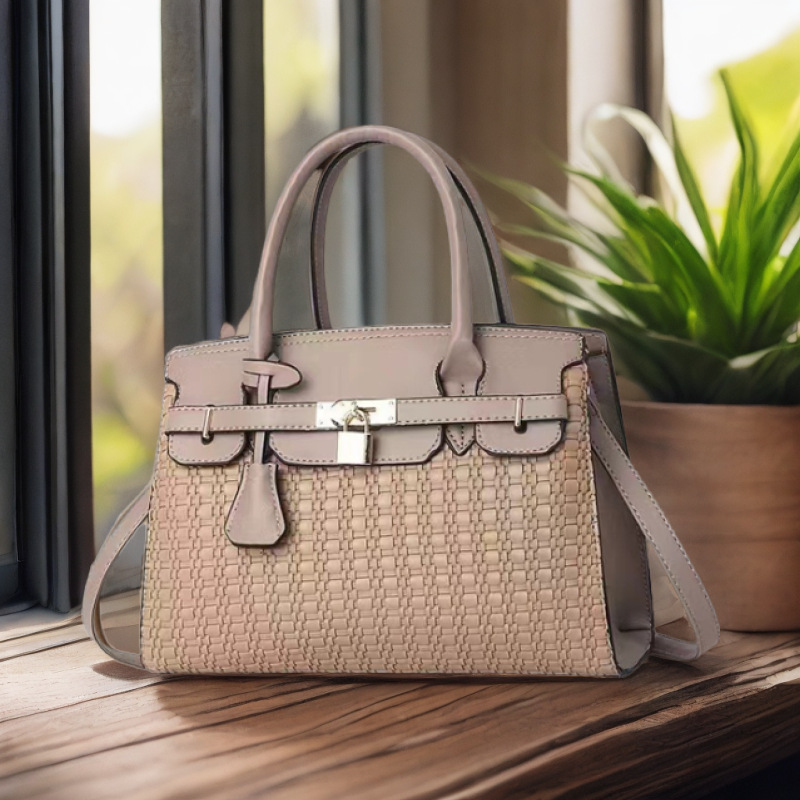 Free shipping Designer bag Women's Versatile Large Capacity Tote Bag with Shoulder Strap - Classic Plaid Design Gentle Smooth